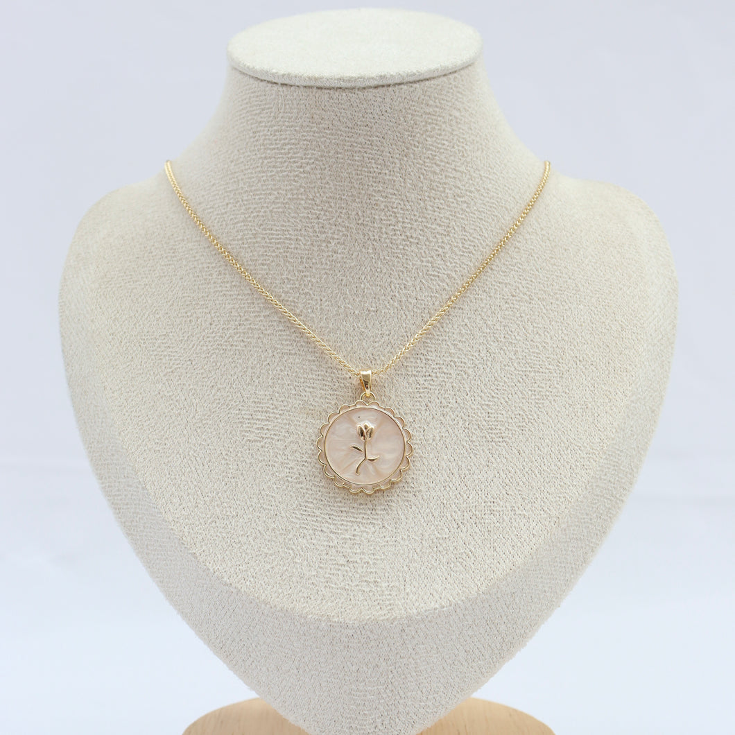 Collar Chapa Rosa