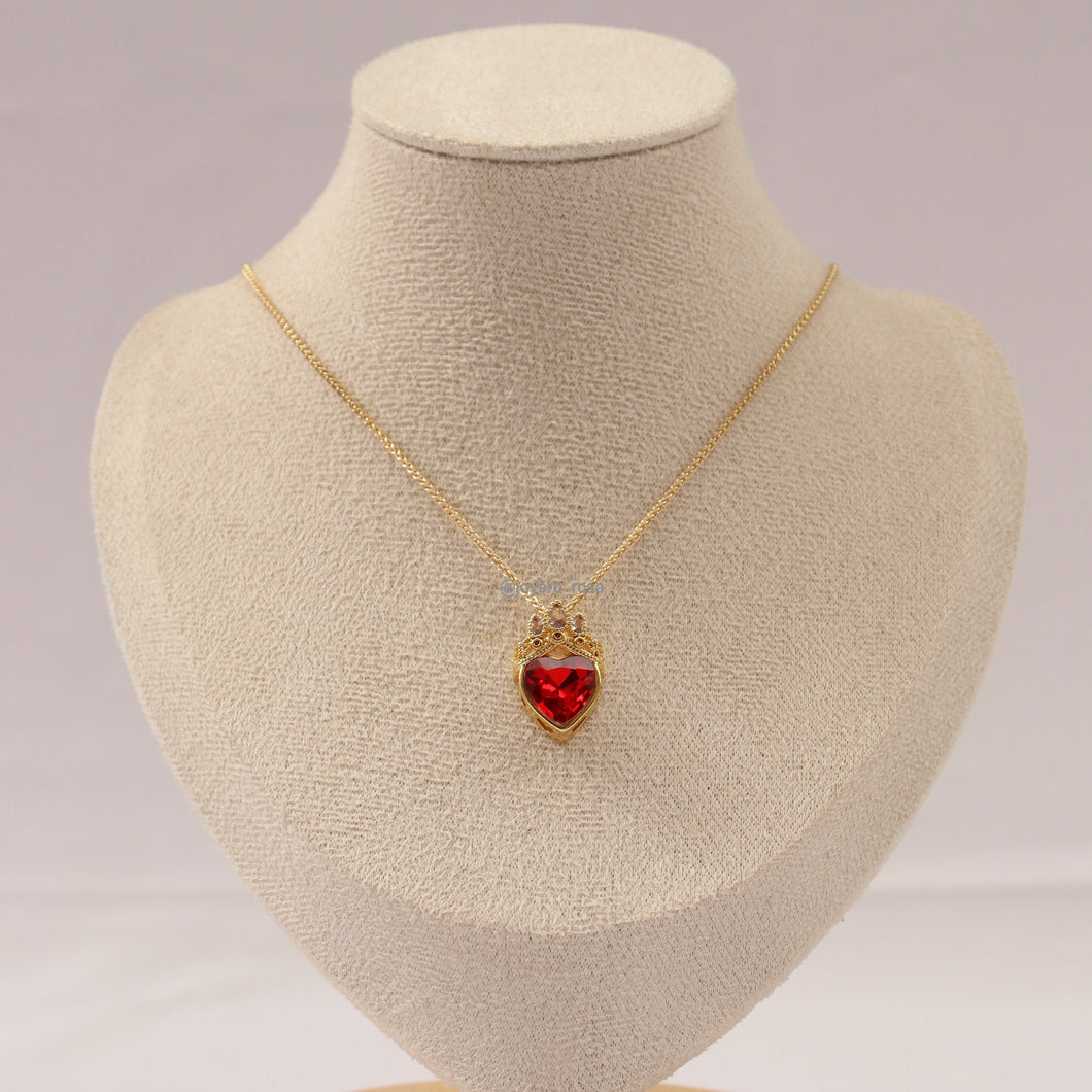 Collar Corazón Rojo Corona