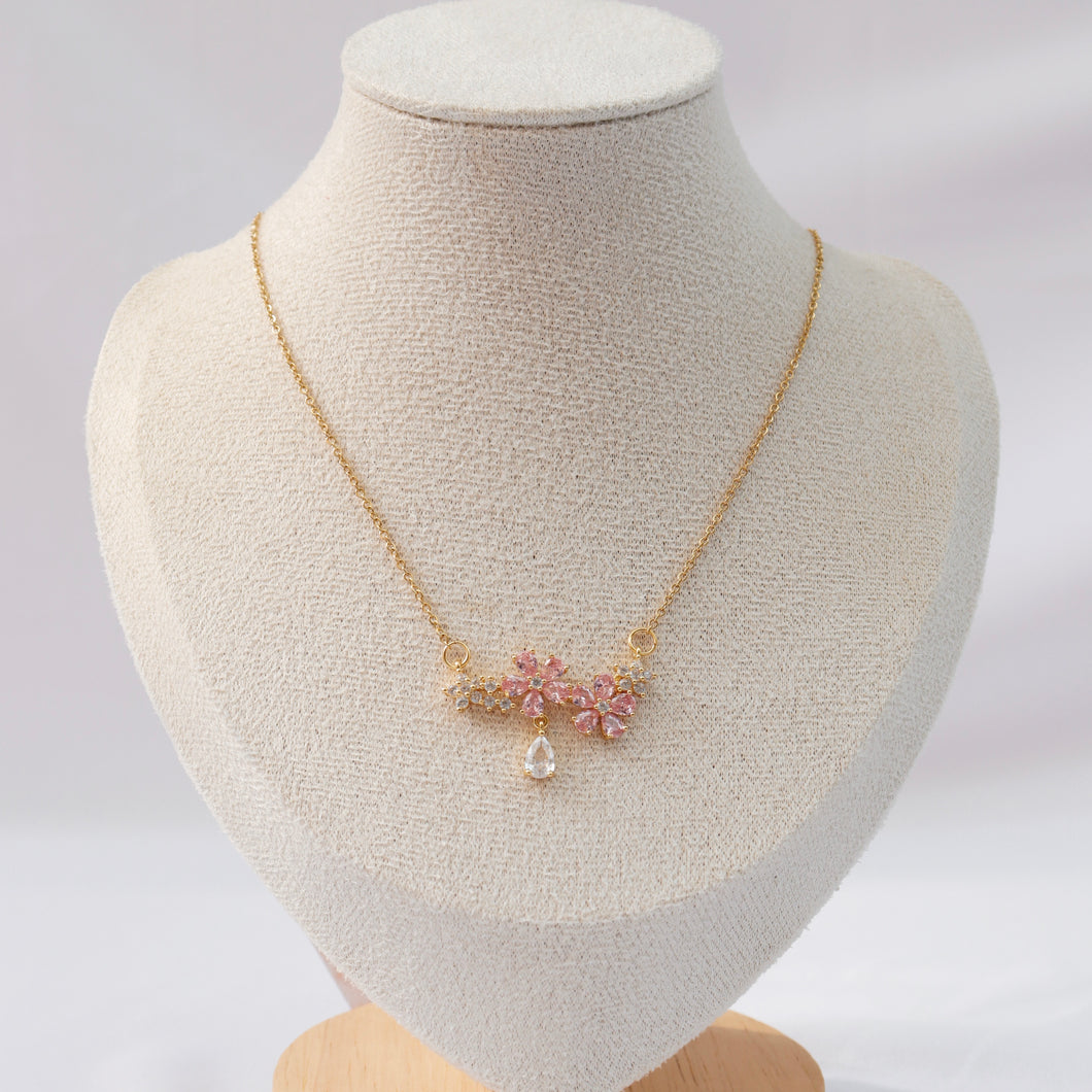 Collar Flores Rosadas