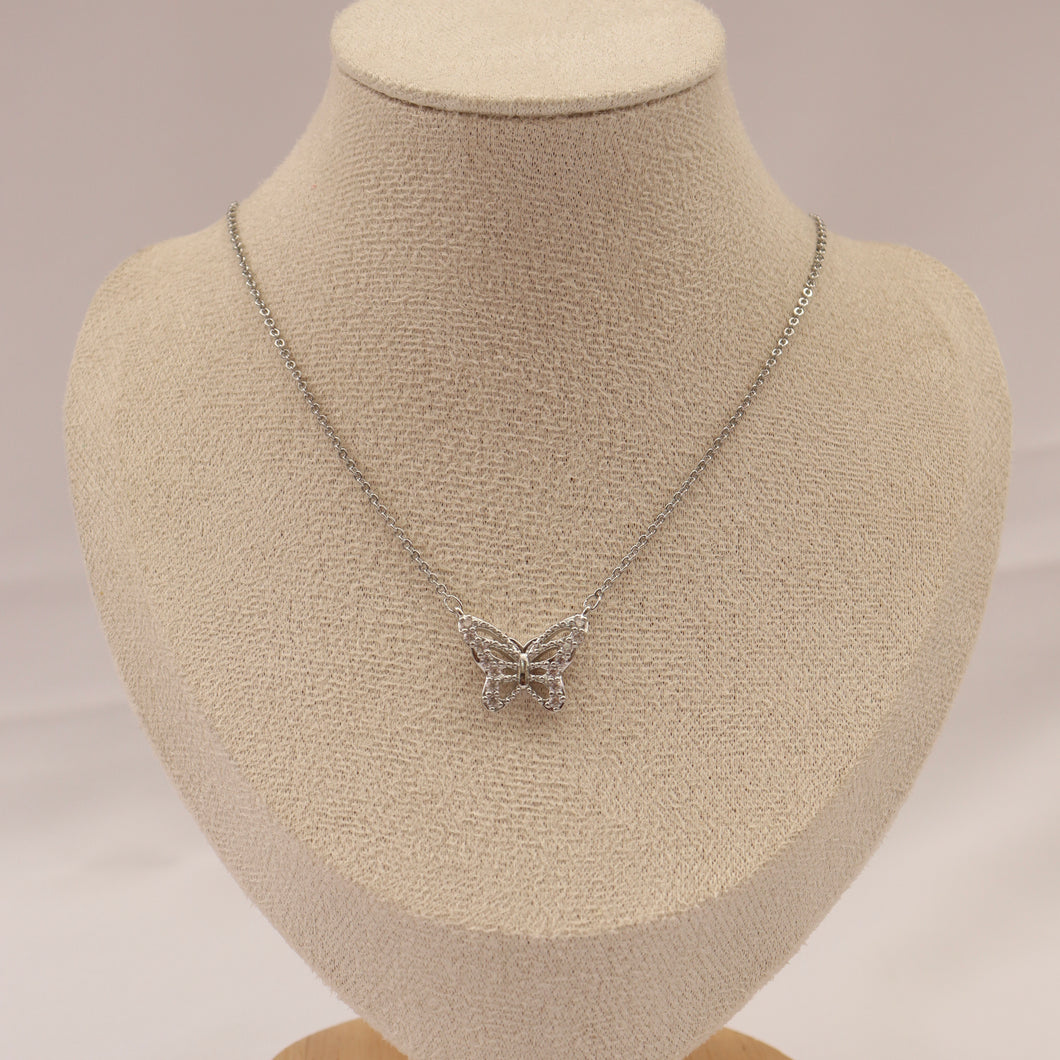 Collar Mariposa (Plateado)